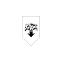 Ahi Happy Meter Screen Print Bandana White Large
