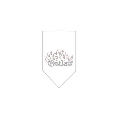 Ahi Outlaw Rhinestone Bandana White Small