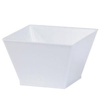 King Zak Ind Lillian Tablesettings 65991 Pearl 8 Oz Rectangular Plastic Condiment Bowls - 240 Per Case