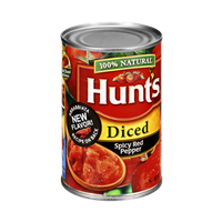 Hunt's Tomatoes Diced 100% Natural Spicy Red Pepper