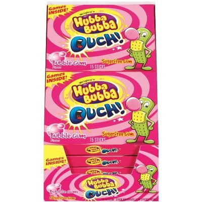Hubba Bubba Ouch, Bubble Gum, 15 count, (Pack of 10)