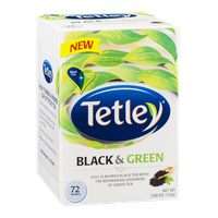 Tetley Black & Green Tea Bags - 72 CT
