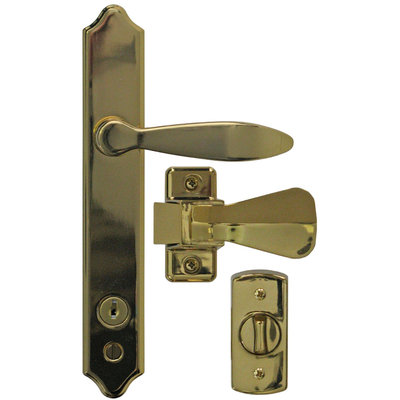 Ideal Security Inc. Deluxe E-Coat Storm Door Handle Set with Deadbolt SK1215BB