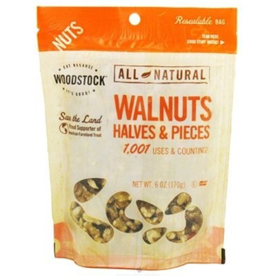 Natural Sea Woodstock Farms All Natural Raw Walnuts Halves and Pieces, 6 Ounce -- 8 per case.