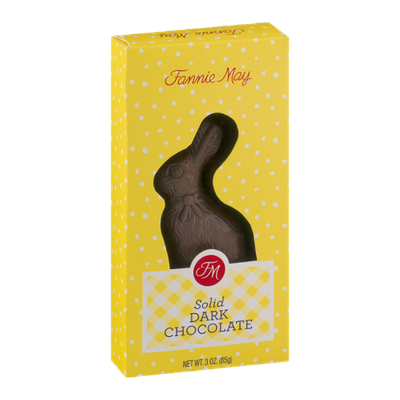 Fannie May Solid Dark Chocolate Bunny