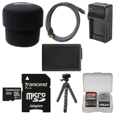 OP/Tech Essentials Bundle for Sony ILCE-QX1 Smartphone Attachable Lens-Style Camera with 32GB Card + Case + NP-FW50 Battery & Charger + Tripod + HDMI Cable + Kit
