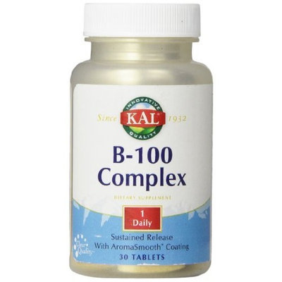 KAL B-100 Complex SR Tablets, 100 mg, 30 Count