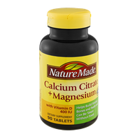 Nature Made Calcium Citrate + Magnesium 400IU Dietary Supplement Tablets - 90 CT