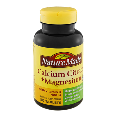 Nature Made Calcium Citrate + Magnesium 400IU Dietary Supplement Tablets - 90 CT