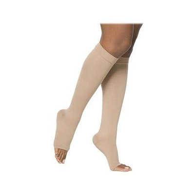 Sigvaris 860 Select Comfort Series 30-40 mmHg Open Toe Unisex Knee High Sock Size: M2, Color: Black 99