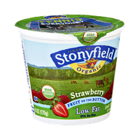 Stonyfield Organic Strawberry Fruit On The Bottom Low Fat Yogurt