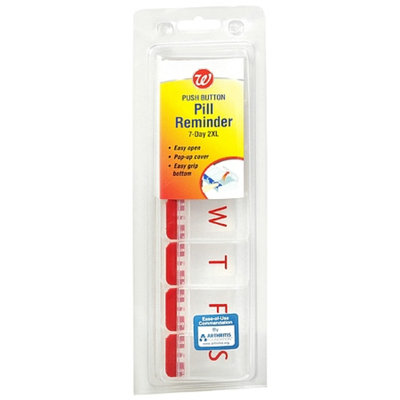 Walgreens Pill Reminder Soft Touch 7-Day 2XL Pill Case