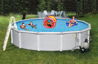 Swim Time Samoan Round Metal Wall Swimming Pool 21' x 52