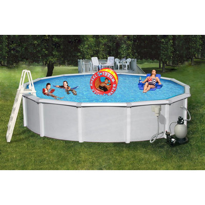 Swim Time Samoan Round Metal Wall Swimming Pool 21' x 52