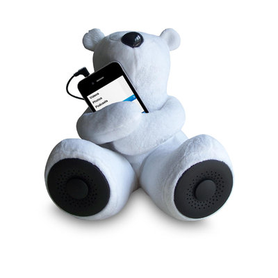 Sungale - Rspa, Inc Sungale - RSPA Inc S-T1 Teddy Bear Speaker-White