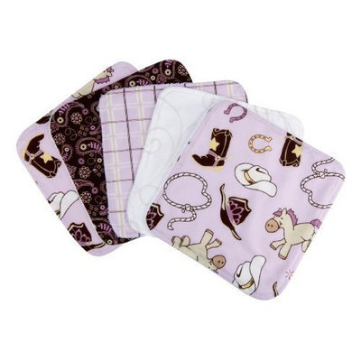 Trend Lab Set of 5 Wash Cloth, Rodeo Princess