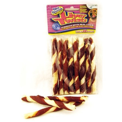 Beefeaters Wrapped Rawhide Twist Dog Treat Quantity: 8-pack, Flavor: Liver