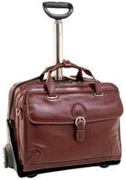 Siamod Carugetto Detachable-Wheeled Leather Laptop Case - Cognac