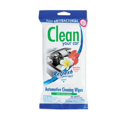 Handstands Refresh Your Car Cleaning Wipes 20 ct Resealable Pouch- Hawaiian Sunrise