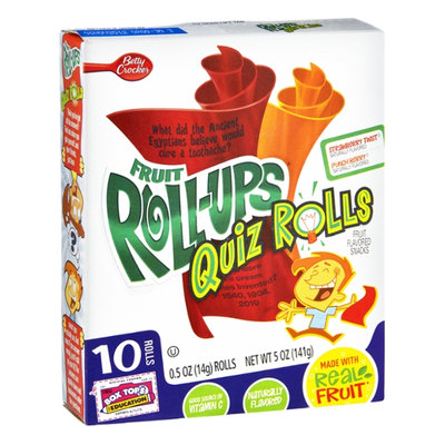 Fruit Roll-Ups™ Quiz Rolls Strawberry Twist & Punch Berry Fruit Flavored Snacks
