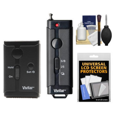 Vivitar Universal Wireless and Wired Shutter Release Remote Control with Accessory Kit for Canon Rebel T3, T3i, T4i, EOS 60D, 6D, 7D, 5D, 1Ds Mark II III IV & 1D x Digital SLR Cameras