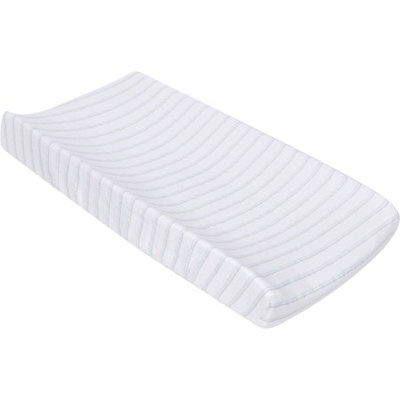 Miracle Blanket Stripes Changing Pad Cover Color: Blue / Gray