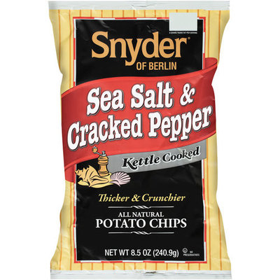 Snyder of Berlin Sea Salt & Cracked Pepper Kettle Cooked Potato Chips, 8.5 oz