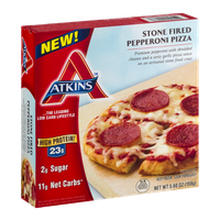 Atkins Stone Fired Pepperoni Pizza