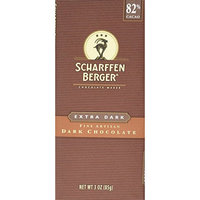 Scharffen Berger 82% Extra Dark Chocolate Bars, 3-Ounce Bars (Pack of 6)