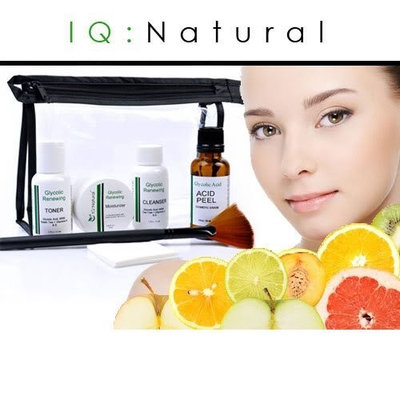 IQ Natural: Complete 50% Glycolic Acid Chemical Facial Peel Home Kit (Pro Grade)