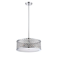 Home Decorators Collection Pendant Lights 3-Light Chrome Convertible Flushmount/Pendant 24894-HBU