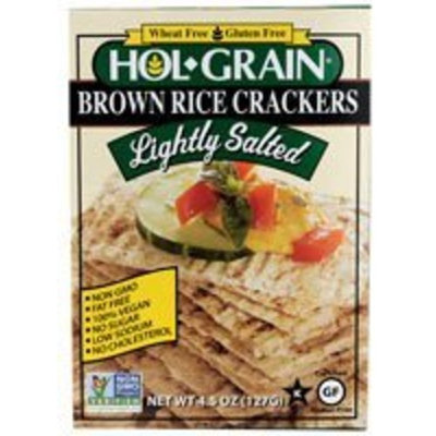 Holgrain Crackers Brown Rice With Light Touch of Salt -- 4.5 oz