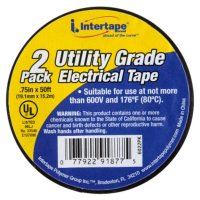 Intertape Utility Grade Electrical Tape - 2 -Pack