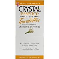 Crystal Essence Deodorant Towelettes Drop Box, Chamomile and Green Tea, 0.1 ounces