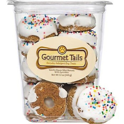 Gourmet Tails Vanilla Mini Donuts with Sprinkles Dog Treats
