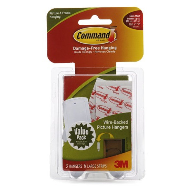 Command Strips Damage Free Hanging Wire Backed Picture Hangers