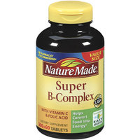 Nature Made Super B-Complex Dietary Supplement With Vitamin C & Folic Acid