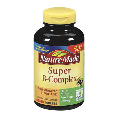 Nature Made Super B-Complex Dietary Supplement With Vitamin C & Folic Acid