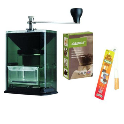 Hario MXR2TB Coffee Grinder w/ Suction Base + Coffee Grinder Cleaner + Coffee Grinder Dusting Brush
