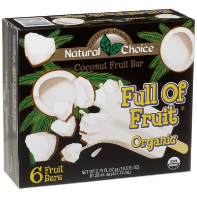 Natural Choice Foods Organic Frozen Coconut Fruit Bars, 6-Count, 16.5-Ounce Boxes (Pack of 3)