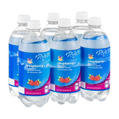 Ahold Flavored Seltzer Water Raspberry - 6 PK