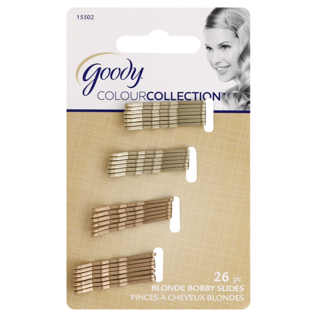 Goody Colour Collection Small Metallic Bobby Slide, Blonde, 26 CT