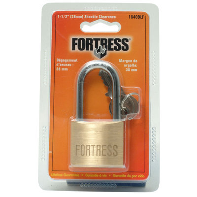 Master Lock 1840DLF 1-1/2 Shackle Solid Brass Padlock