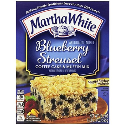 Martha White Blueberry Streusel Flavored Coffee Cake Mix, 18.5 Ounce (Pack of 12)