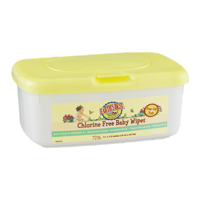 Earth's Best Chlorine Free Baby Wipes - 72 CT