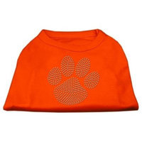 Ahi Clear Rhinestone Paw Shirts Orange Med (12)