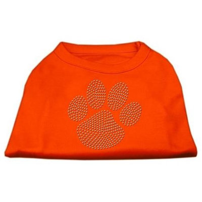 Ahi Clear Rhinestone Paw Shirts Orange Med (12)