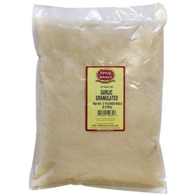Spicy World Granulated Garlic Bulk, 5-Pounds