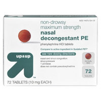 up & up up&up Maximum Strength Nasal Decongestant Non-Drowsy 10 mg Tablets -