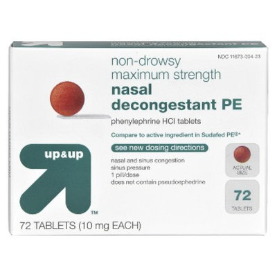 up & up up&up Maximum Strength Nasal Decongestant Non-Drowsy 10 mg Tablets -